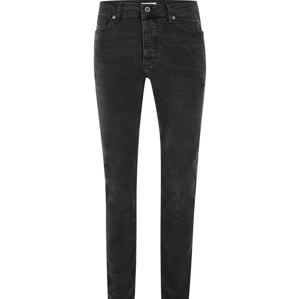 Mens Topman Black Washed Skinny Jeans